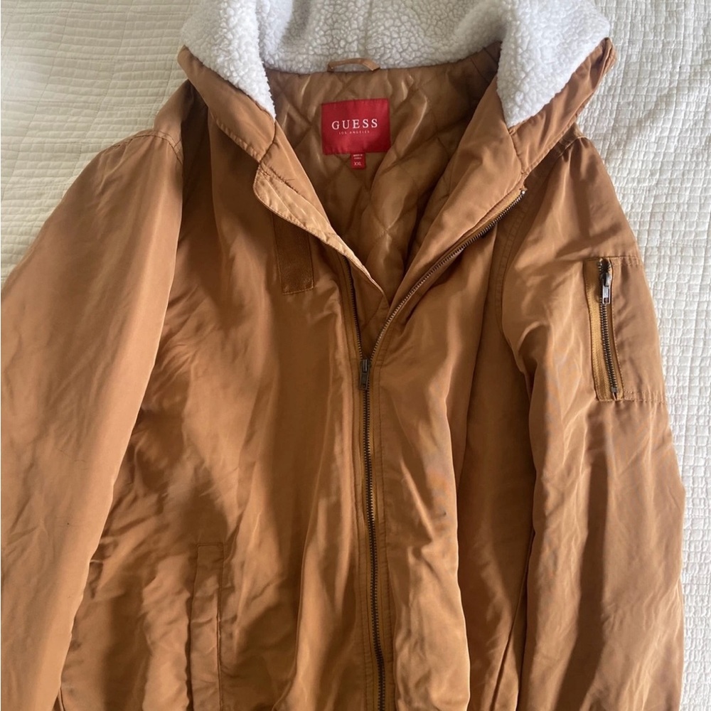 Guess Camel Utility Jacket fits like an XL